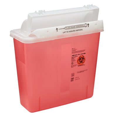 Cardinal 8507SA SharpStar™ In-Room™ Sharps Container, 1.25 Gallon, 12.5 x 5.5 x 10.75 Inch