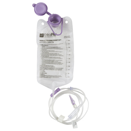Medline ENFIT70552 Silicone Enteral Feeding Pump Bag Set with ENFit Connector