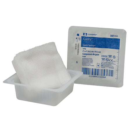 Cardinal 7605 Curity Sterile USP Type VII Gauze Sponge, 4 x 4 Inch, 16-Ply