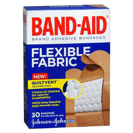 Johnson & Johnson 8137004430 Band-Aid Flexible Fabric Tan Adhesive Strip, Assorted Sizes