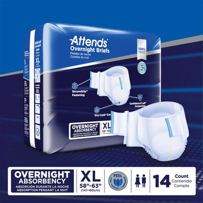 Attends® Briefs with Overnight Protection, X-Large