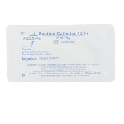 Suction Catheter Kit Medline 12 Fr. Whistle Tip