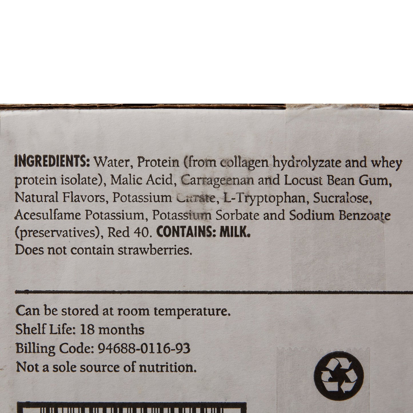 Gelatein® 20 Fruit Punch High Protein Gelatin, 4-ounce cup