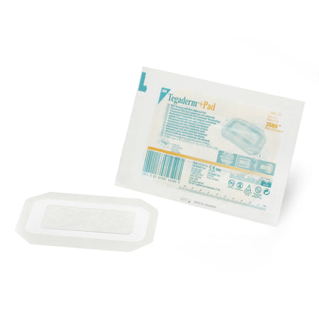 Solventum 3589 3M Tegaderm Transparent Film Dressing with Pad, 3-1/2 x 6 Inch