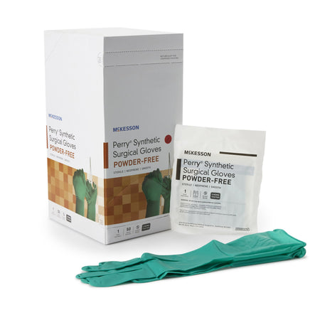 McKesson 20-2570N Perry Performance Plus Polychloroprene Surgical Glove, Size 7, Green