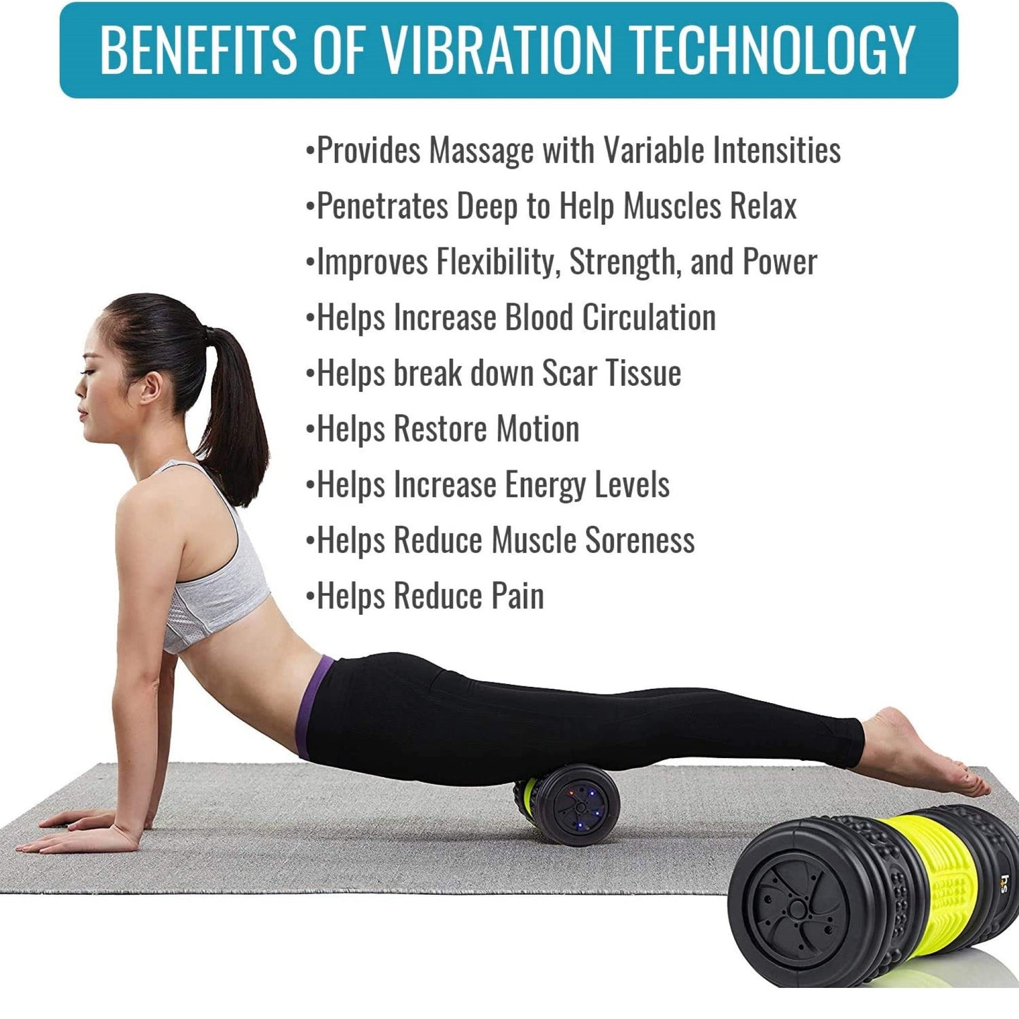 H+S Massaging Foam Roller