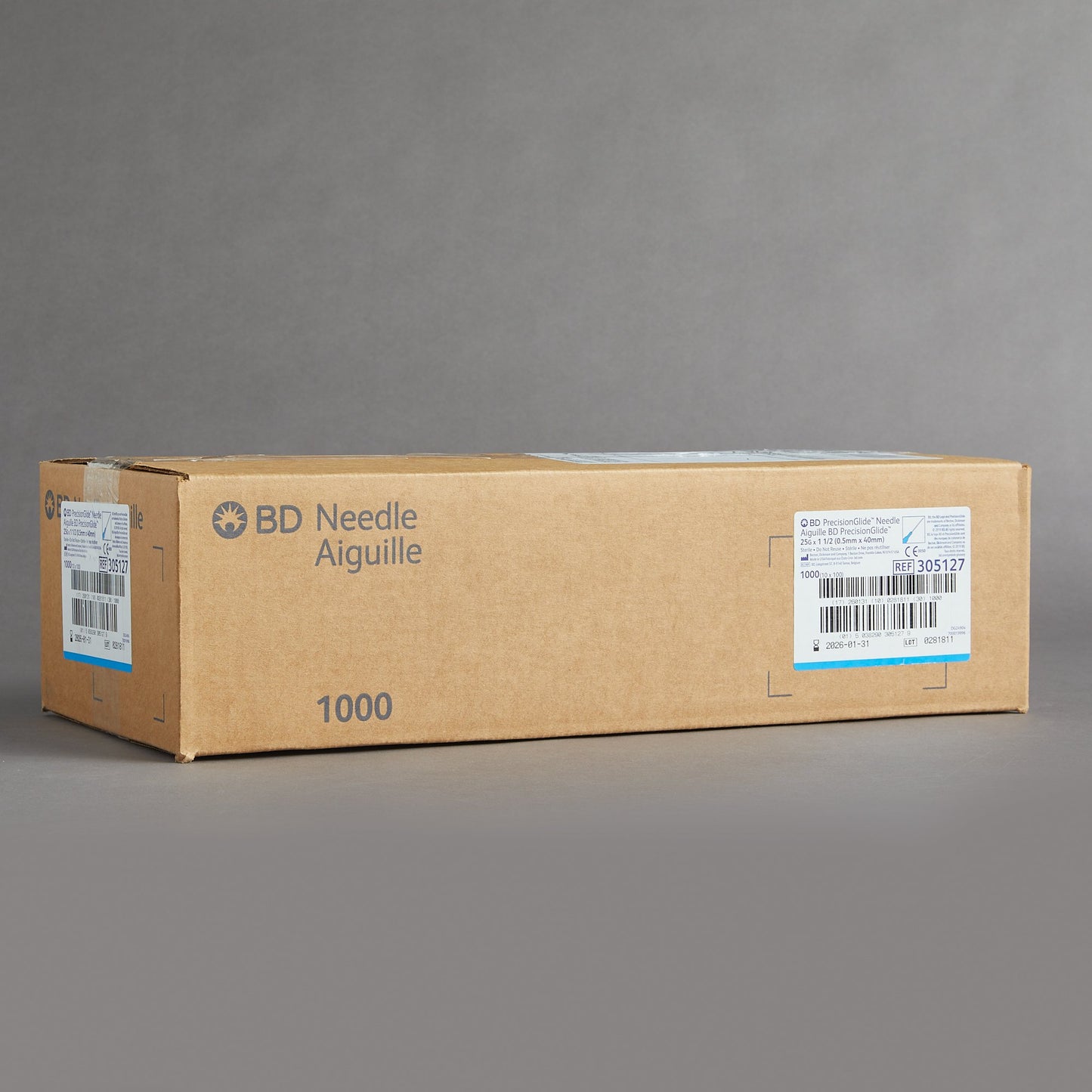 BD 305127 PrecisionGlide™ Hypodermic Needle, 25 Gauge, 1.5 Inch Length