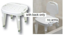 Shower Chair Fabrication Enterprises Without Arms Plastic Frame Removable Backrest 22 Inch Seat Width 300 lbs. Weight Capacity