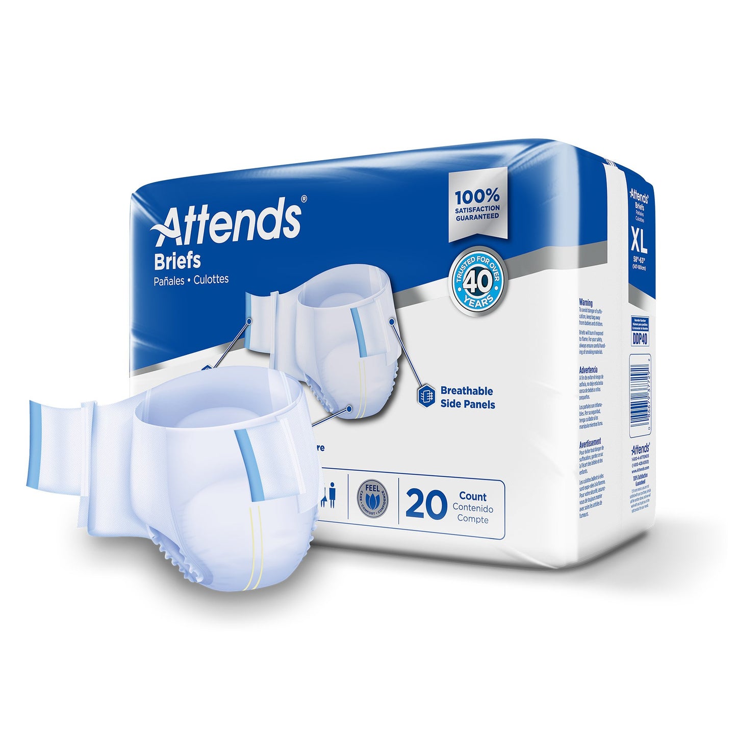 Attends® Extra Heavy Absorbency Briefs, Extra Large