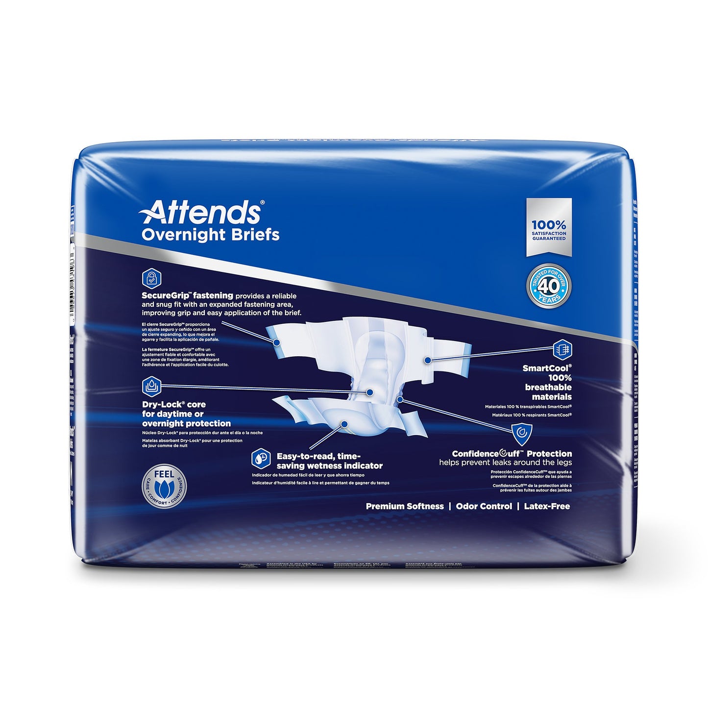 Attends® Briefs with Overnight Protection, Medium