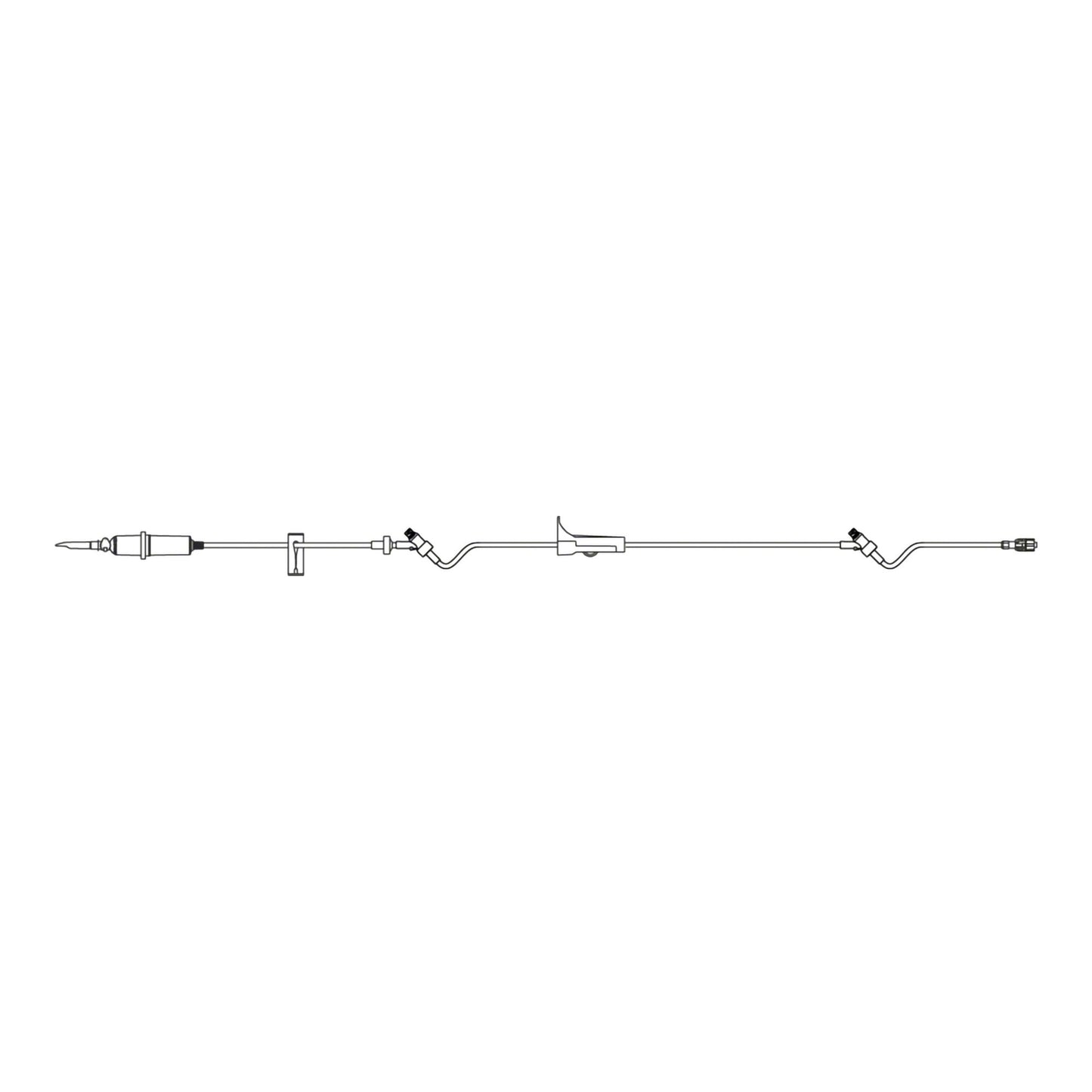 Primary IV Administration Set CareSafe™ Gravity 2 Ports 20 Drops / mL Drip Rate 15 Micron Filter 104 Inch Tubing Solution