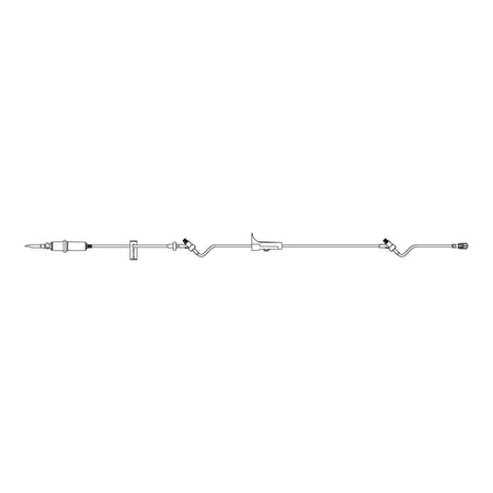 Primary IV Administration Set CareSafe™ Gravity 2 Ports 20 Drops / mL Drip Rate 15 Micron Filter 104 Inch Tubing Solution