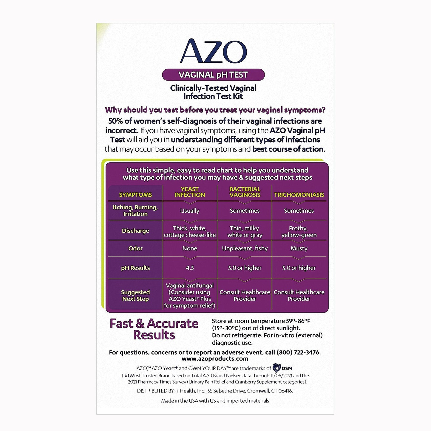 Sexual Health Test Kit AZO® Vaginal pH Test 2 Tests