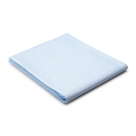 Tidi® Everyday Blue Flat Stretcher Sheet, 40 x 90 Inch 50/Case 980928