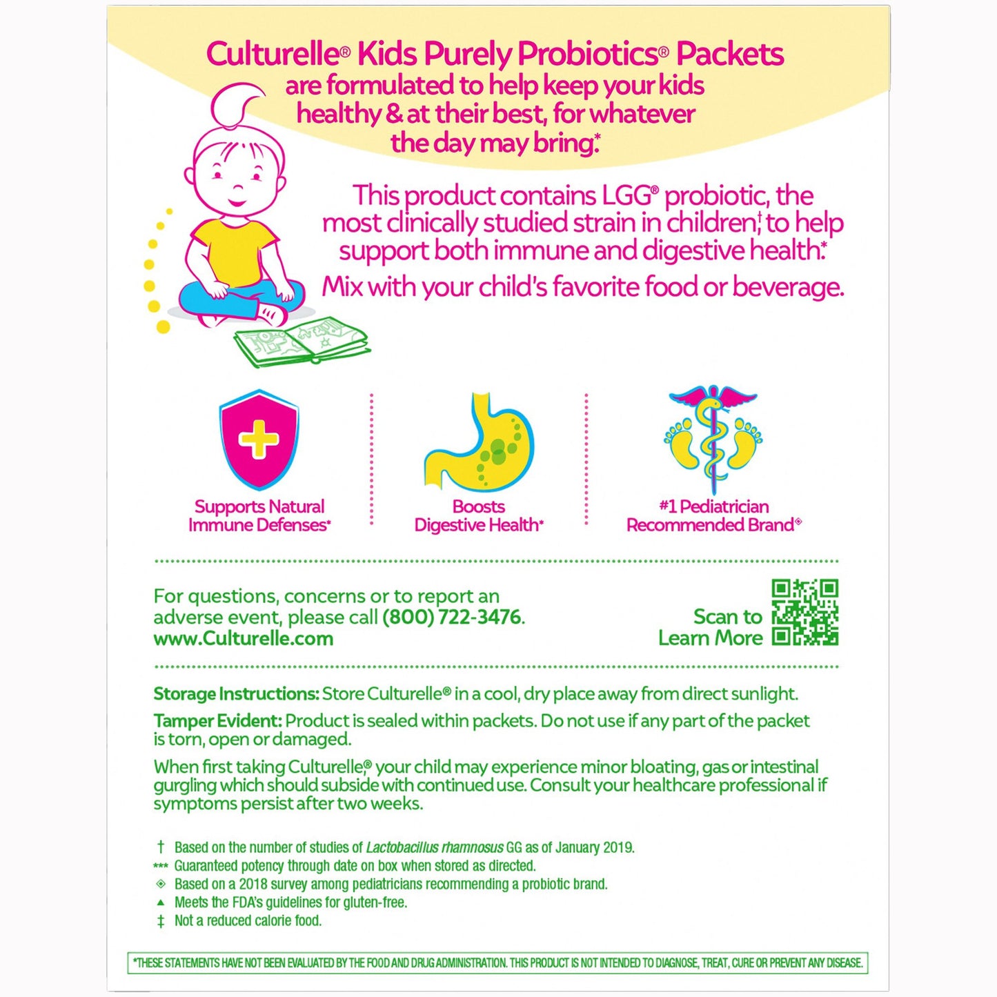 Pediatric Probiotic Dietary Supplement Culturelle® 30 per Box Packet
