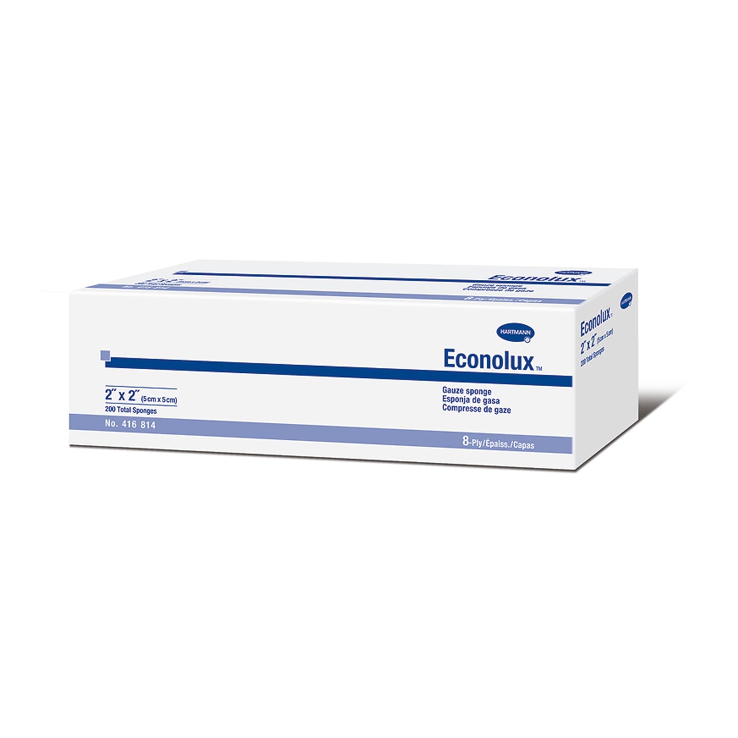 Econolux® Gauze Sponge, 2 x 2 Inch, 8-Ply