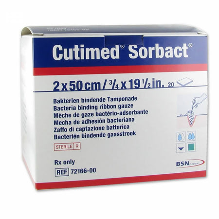 BSN 7216606 Cutimed Sorbact Antimicrobial Mesh Dressing, 4/5 x 19.7 Inch