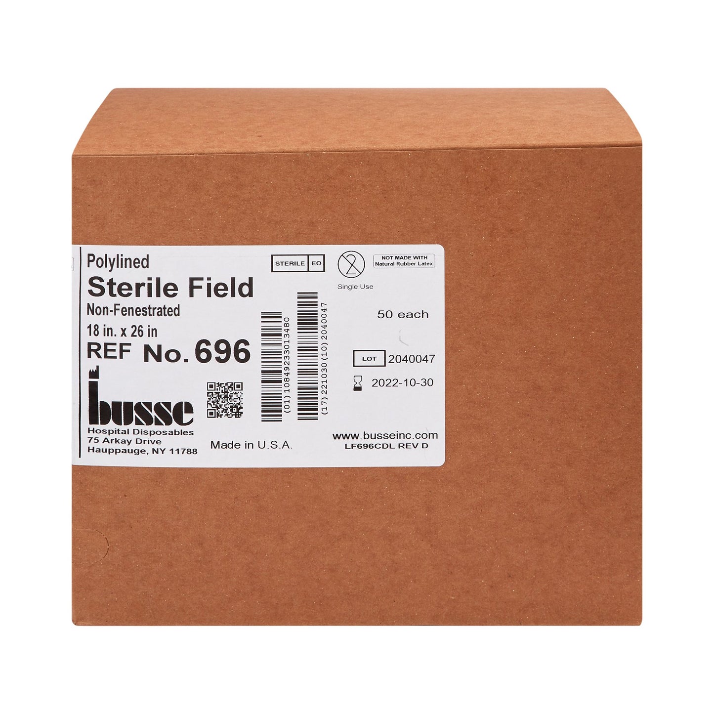 Busse Hospital Sterile Field General Purpose Drape, 18 x 26 Inch