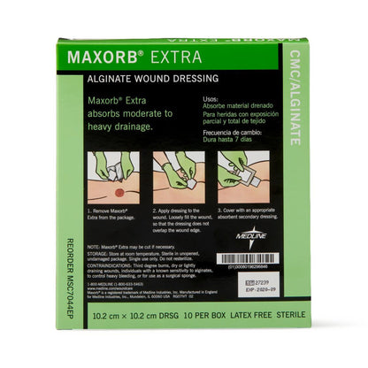 Maxorb® Extra Calcium Alginate Dressing, 4 x 4 Inch