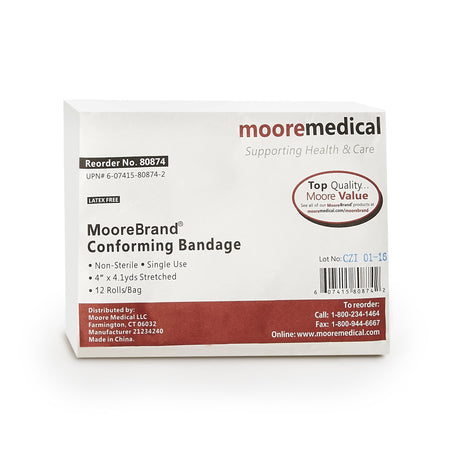 McKesson 80874 MooreBrand. Conforming Bandage, 4 Inch x 4-1/10 Yard
