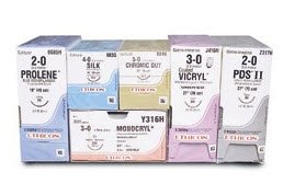 Ethicon Z466H PDS II Polydioxanone Absorbable Suture with Needle, Reverse Cutting Monofilament