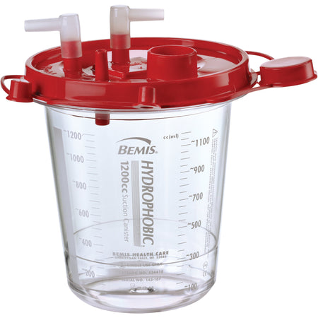Bemis Healthcare 434410 Hi-Flow Rigid Suction Canister for use with Bemis Quick-Drain Systems, 1200 mL