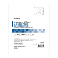 McKesson Sterile U-Drape with Pouch, 35 x 30 Inch