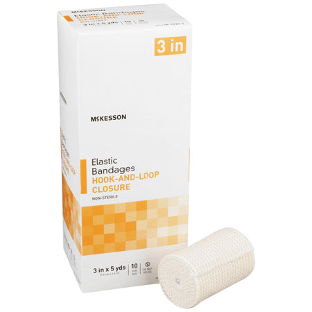 McKesson Hook and Loop Closure Elastic Bandage, 3 Inch x 5 Yard by McKesson Brand product image