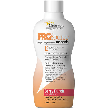 Medtrition/National Nutrition 709355 ProSource NoCarb Berry Punch Collagen and Whey Protein Formula
