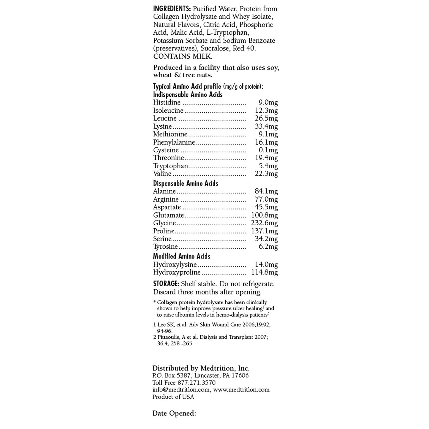 ProSource NoCarb™ Berry Punch Collagen and Whey Protein Formula, 32-ounce Bottle