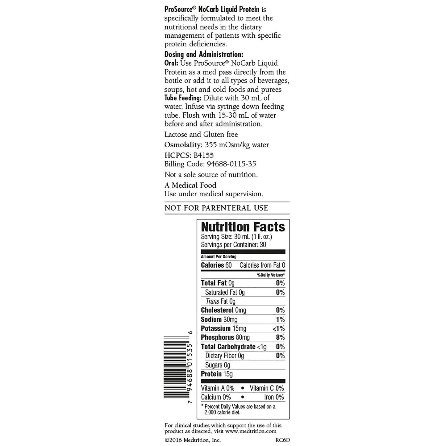 ProSource NoCarb™ Berry Punch Collagen and Whey Protein Formula, 32-ounce Bottle