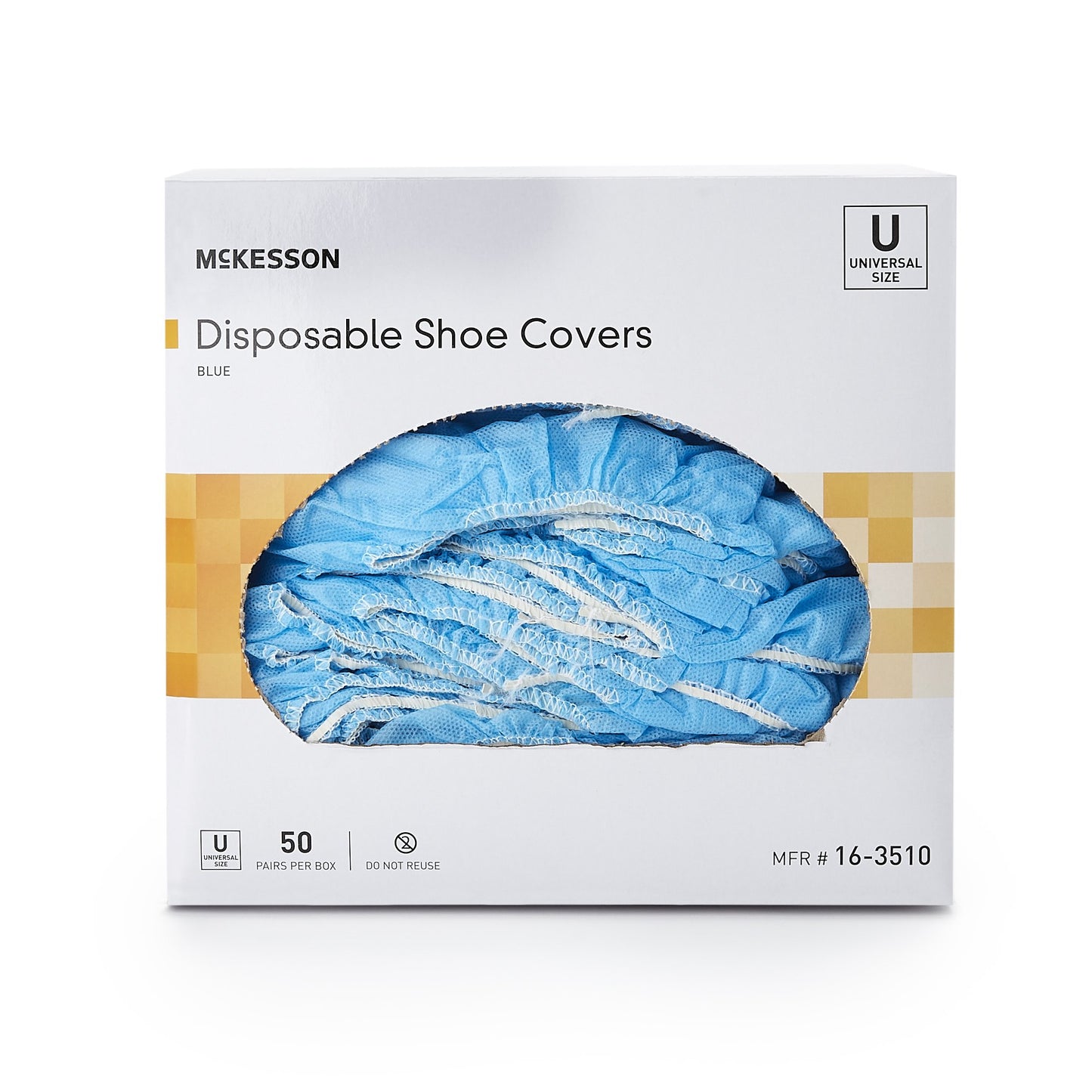 McKesson Shoe Cover, One Size Fits Most Shoe, High, Non-Skid Sole, Blue