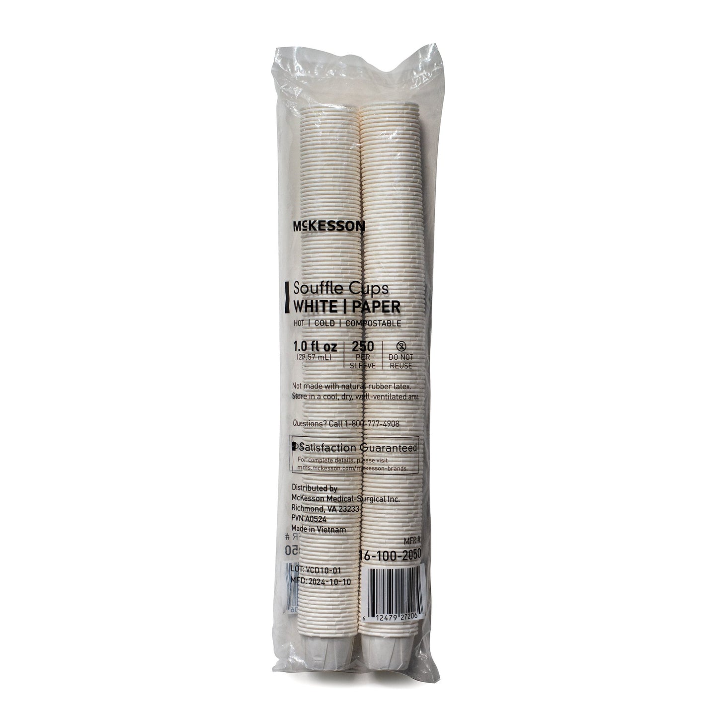 Souffle Cup McKesson 1 oz. White Paper Disposable