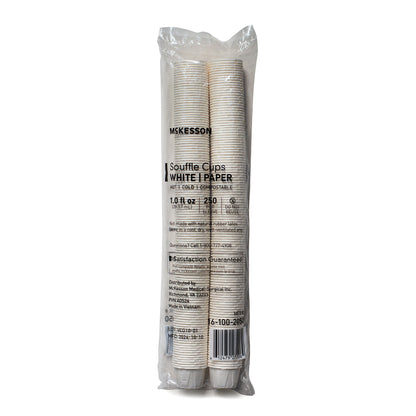 Souffle Cup McKesson 1 oz. White Paper Disposable