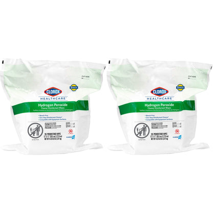 Clorox Healthcare® Hydrogen Peroxide Cleaner Disinfectant Wipes, Refill Pouch
