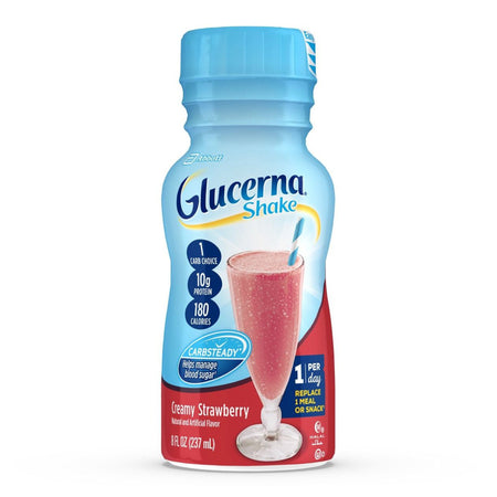 Abbott Nutrition 57807 Glucerna Original Shake, Strawberry Flavor, 8-ounce bottle