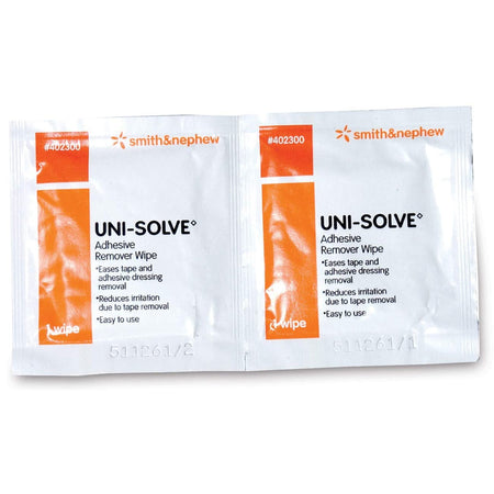 Smith & Nephew 402300 Uni-Solve Adhesive Remover, 2½ x 2½ Inch Wipe