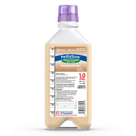 Abbott Nutrition 67405 PediaSure 1.0 Cal Enteral Formula with Fiber, 1-liter Ready to Hang Container