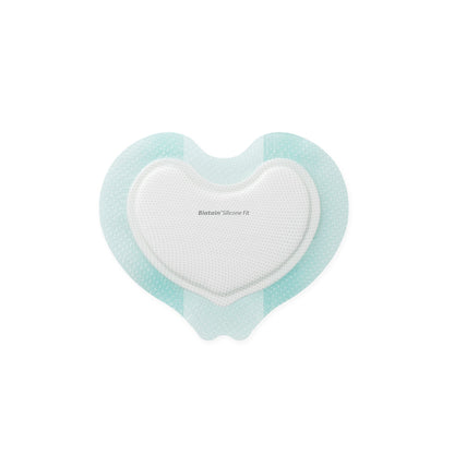 Silicone Foam Dressing Biatain® Silicone Fit 6 x 7-3/4 Inch With Border Film Backing Silicone Adhesive Sacral Sterile