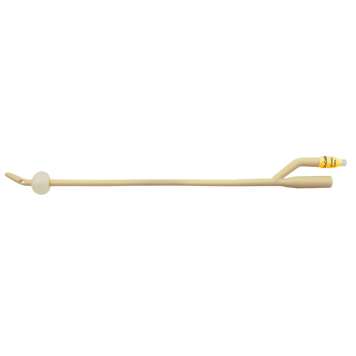 Foley Catheter TruCath® 2-Way Coude Tip 5 mL Balloon 20 Fr. Silicone Elastomer Coated Latex