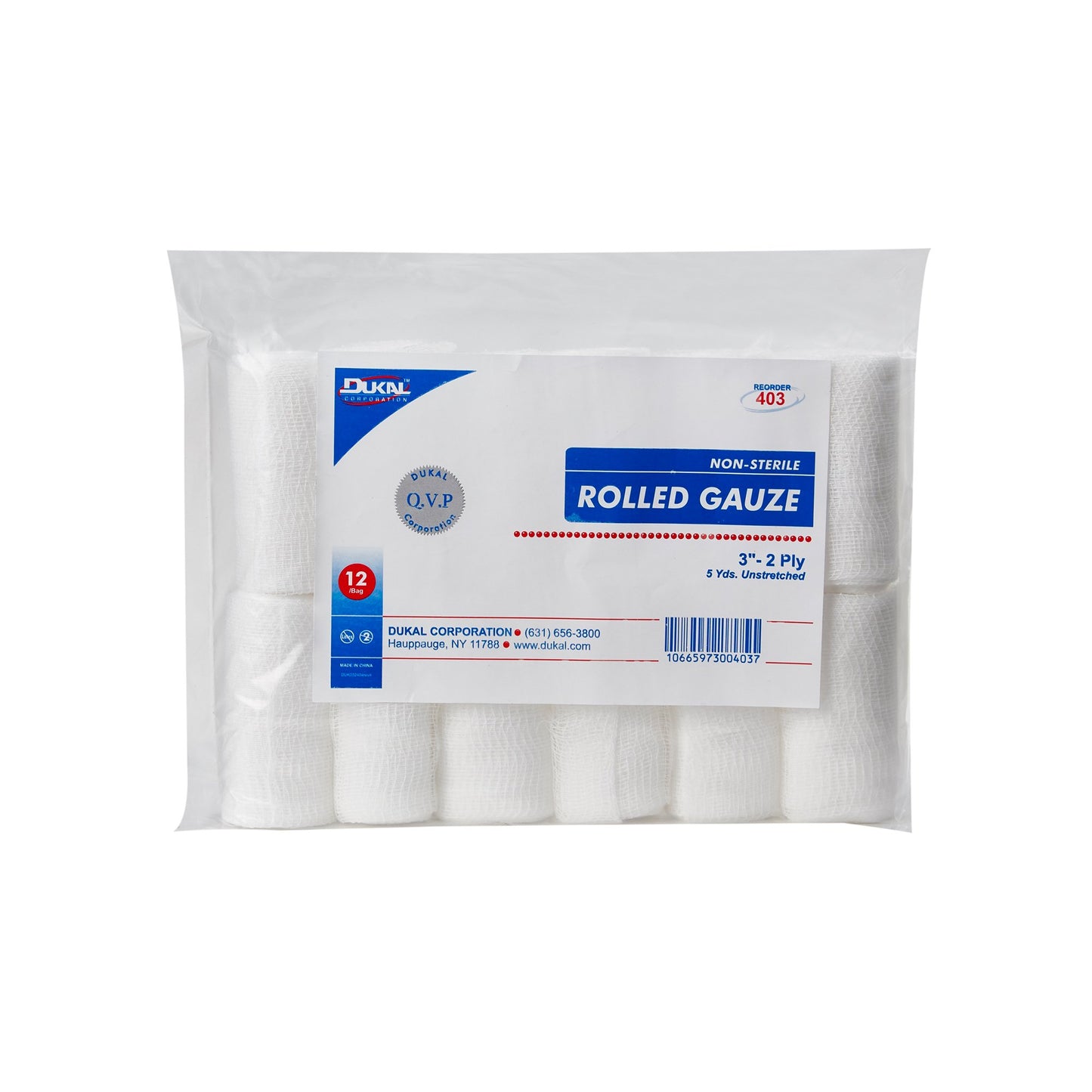 Dukal™ Conforming Bandage, 3 Inch x 5 Yard, 2-Ply