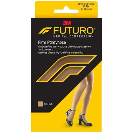 3M 71030EN Futuro Medical Compression Firm Pantyhose, Nude, Large