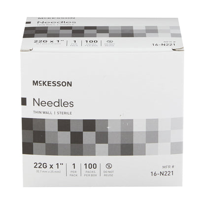 McKesson Hypodermic Needle, 22 Gauge, 1 Inch