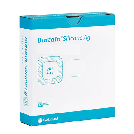 Coloplast 3765 Biatain Ag Calcium Alginate Dressing with Silver, 6 x 6 Inch