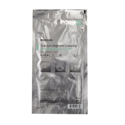 McKesson Silver Calcium Alginate Dressing, 4 x 8 Inch