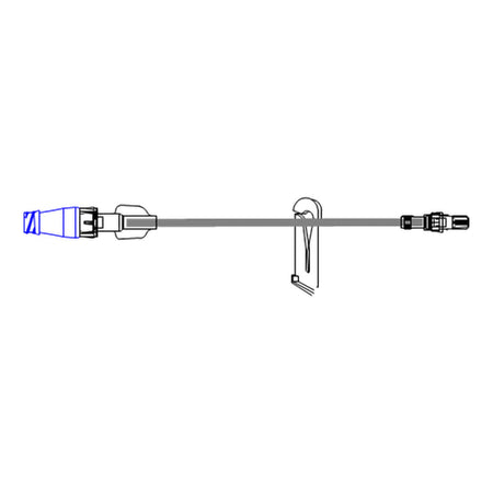 IV Extension Set McKesson Needle-Free Port Small Bore 7-1/2 Inch Tubing Without Filter Sterile