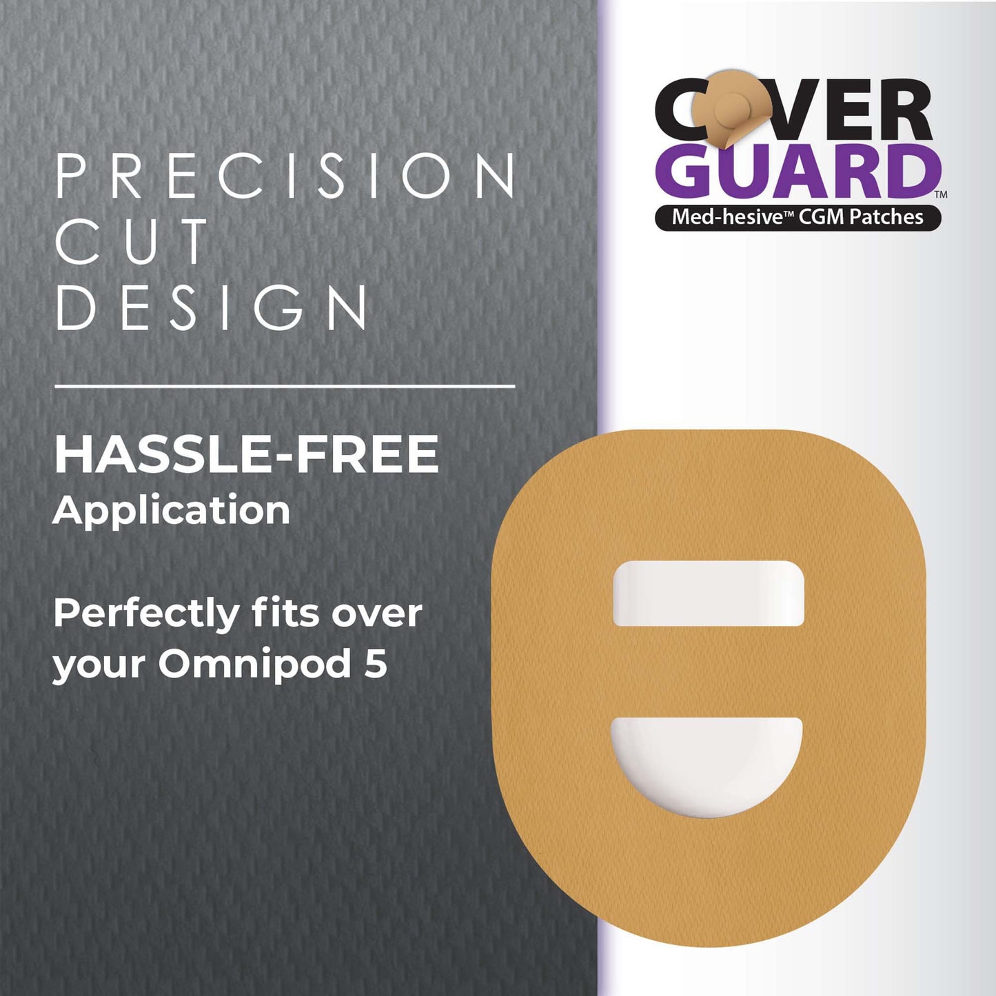 Sensor Overpatch CoverGuard Tan For Omnipod 5 Sensor