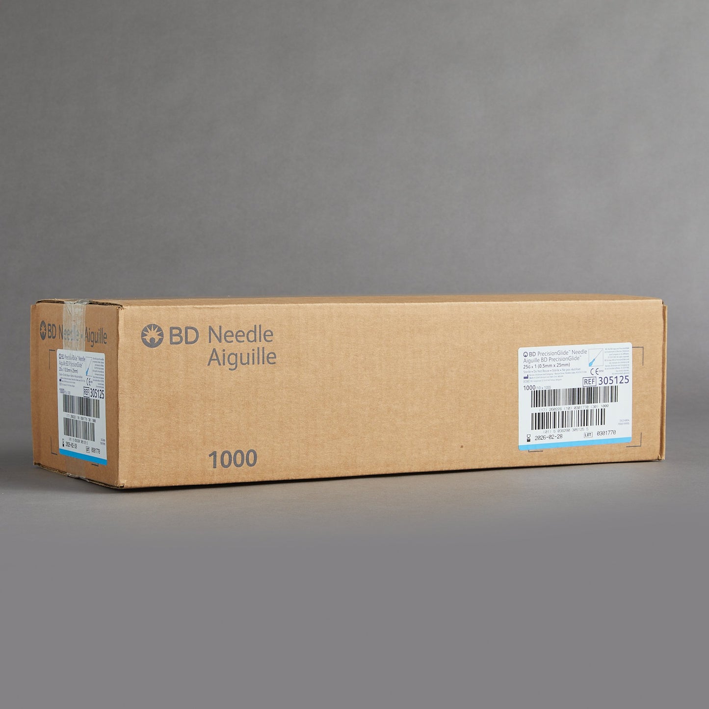 BD 305125 PrecisionGlide™ Hypodermic Needle, 25 Gauge, 5/8 Inch Length