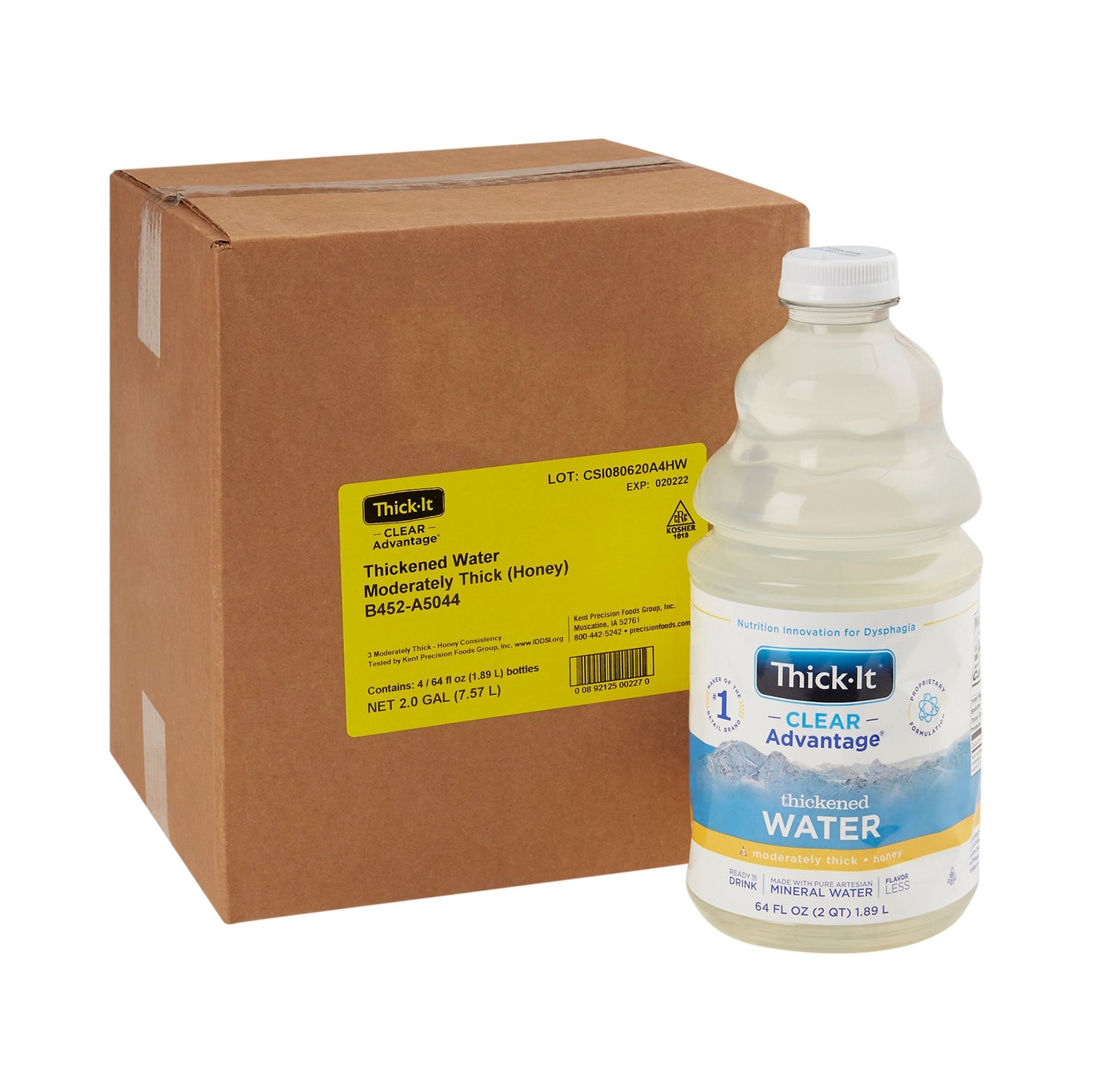 Thick-It Clear Advantage Honey Consistency Thickened Water, 64-ounce Bottle by Kent Precision Foods product image - view 6