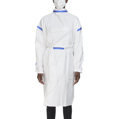 Chemotherapy Procedure Gown One Size Fits Most White Sterile ASTM F739-12 Disposable